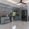 Tủ bếp inox cánh kính